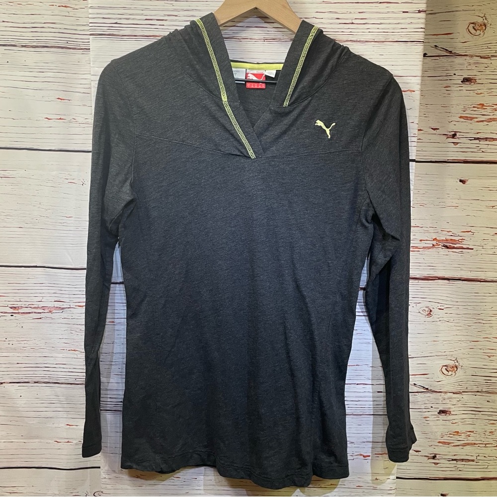 Puma Sports Lifestyle Women's Gray Lightweight Pullover Hoodie - size S